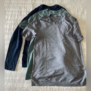 Lululemon Men's S Metal Vent Tech 2.0 Shirts Lot of 3 Blue/Green/Gray Small Used